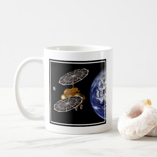 Scheiding van het instapvoertuig op een Mars-missi Koffiemok (Met donut)