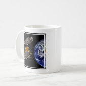 Scheiding van het instapvoertuig op een Mars-missi Koffiemok (Voorkant links)