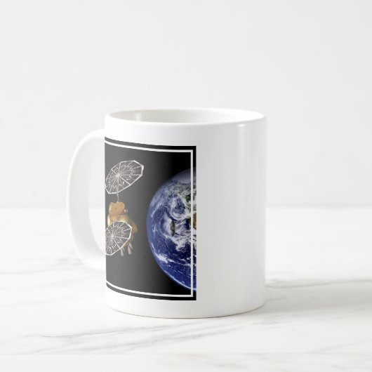 Scheiding van het instapvoertuig op een Mars-missi Koffiemok (Voorkant links)