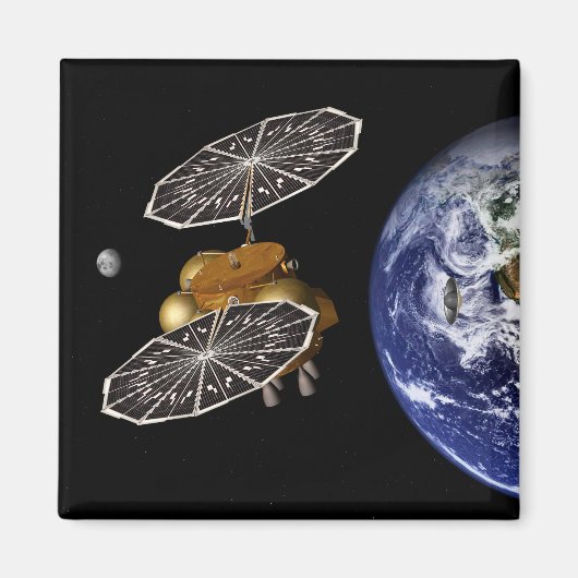 Scheiding van het instapvoertuig op een Mars-missi Magneet (Voorkant)