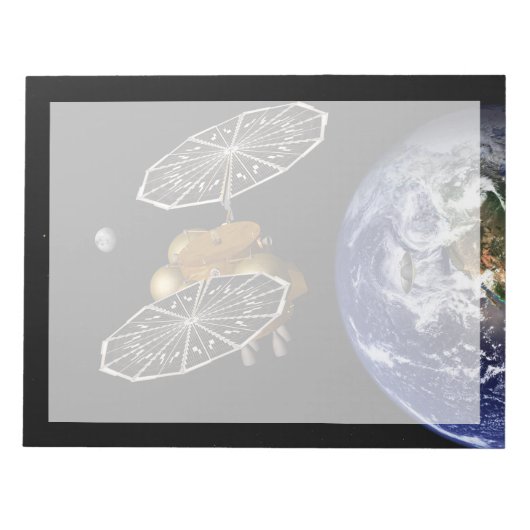 Scheiding van het instapvoertuig op een Mars-missi Notitieblok (Voorkant)