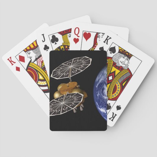 Scheiding van het instapvoertuig op een Mars-missi Pokerkaarten (Achterkant)