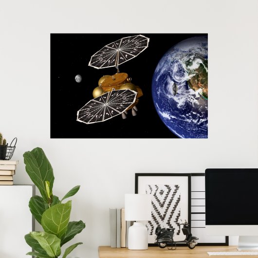 Scheiding van het instapvoertuig op een Mars-missi Poster (Thuiskantoor)