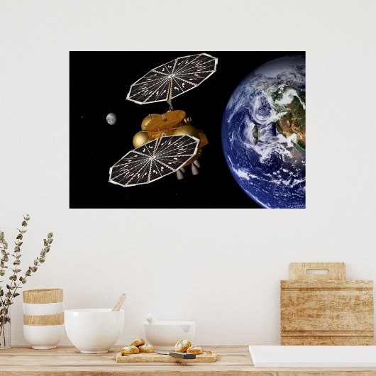 Scheiding van het instapvoertuig op een Mars-missi Poster (Keuken)