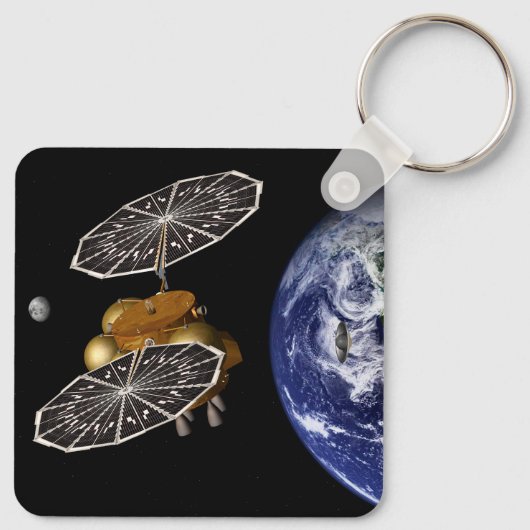 Scheiding van het instapvoertuig op een Mars-missi Sleutelhanger (Achterkant)