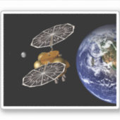 Scheiding van het instapvoertuig op een Mars-missi Sticker (Voorkant)