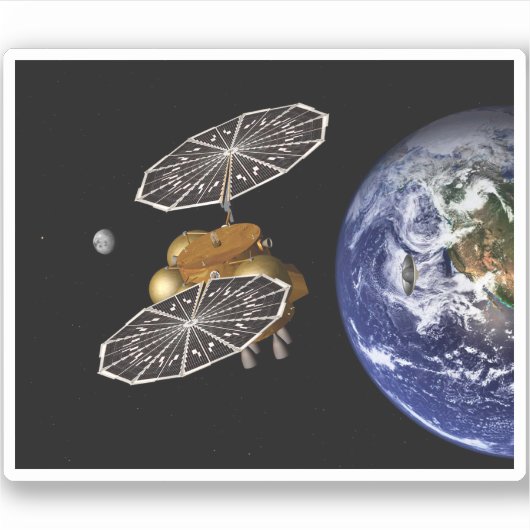 Scheiding van het instapvoertuig op een Mars-missi Sticker (Voorkant)