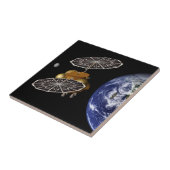 Scheiding van het instapvoertuig op een Mars-missi Tegeltje (Zijkant)