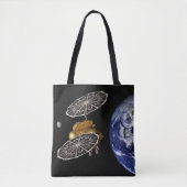 Scheiding van het instapvoertuig op een Mars-missi Tote Bag (Voorkant)