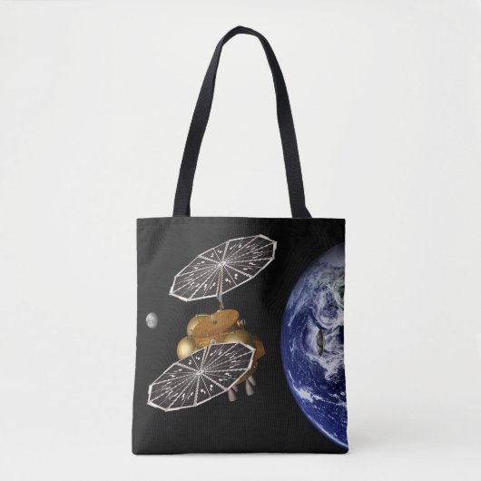 Scheiding van het instapvoertuig op een Mars-missi Tote Bag (Voorkant)