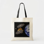 Scheiding van het instapvoertuig op een Mars-missi Tote Bag (Voorkant)