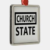 Scheiding van kerk en staat - 1e wijziging metalen ornament (Rechts)