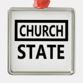 Scheiding van kerk en staat - 1e wijziging metalen ornament (Voorkant)