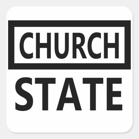 Scheiding van kerk en staat - 1e wijziging vierkante sticker (Voorkant)