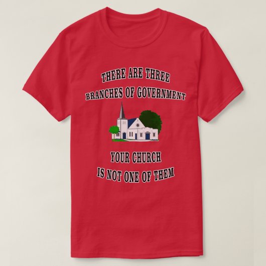Scheiding van kerk en staat t-shirt (Design voorkant)