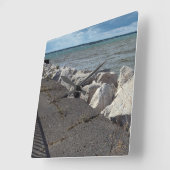 Scheiding van Lake Erie Kleuren Vierkante Klok (Hoek)