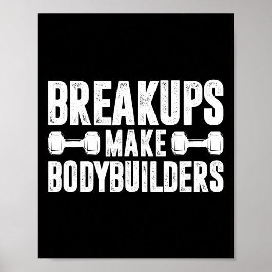 Scheidingen maken bodybuilders fitness training in poster (Voorkant)