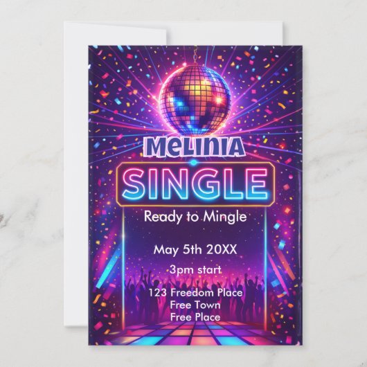 Scheidingsfeestje Single en klaar om te feesten Kaart (Voorkant)