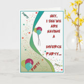 Scheidingsfeestkaart Kaart (Gele Bloem)