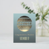 Scheidingskaart goud platina briefkaart (Staand voorkant)