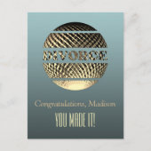 Scheidingskaart goud platina briefkaart (Voorkant)