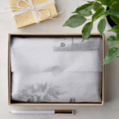 Scheidingspagina zwart-wit en witte croquetscène tissuepapier (Geschenk)