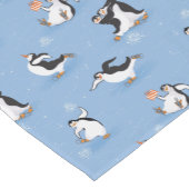 Scheidingspatroon pinguïns korte tafelloper (Hoek)