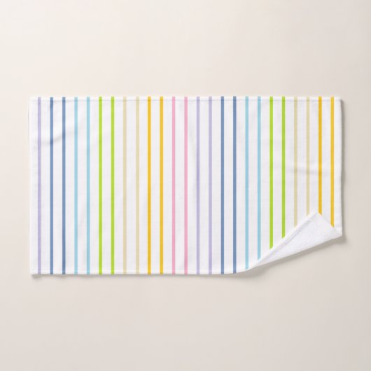 Scheidingsstrips voor pasteelregenboog bad handdoek (Handdoek)