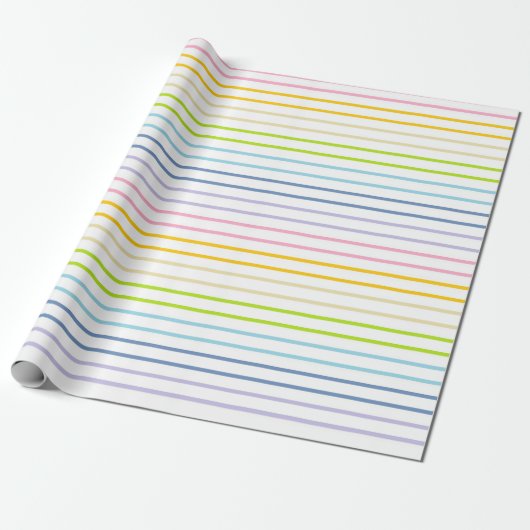 Scheidingsstrips voor pasteelregenboog cadeaupapier (Uitgerold)