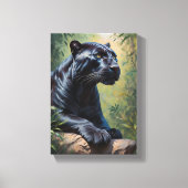 Scheidingstabel Profiel van een Imponante-panter Canvas Afdruk (Voorkant)