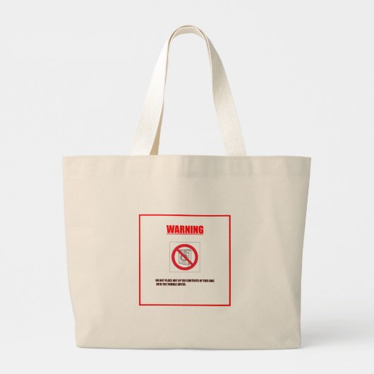 Scheidingstas voor wasgoed grote tote bag (Achterkant)