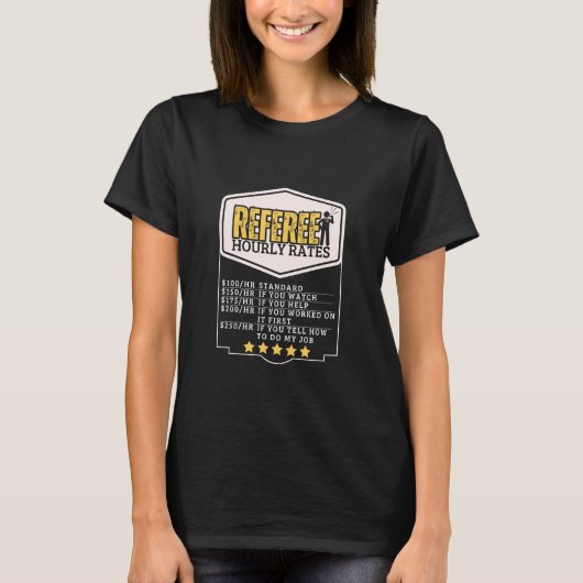 Scheidrechter Uur Tarieven Grappige Scheidsrechter T-shirt (Voorkant)