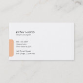 Scheidslijn (Lichte Abrikoos) Tab Visitekaartje (Achterkant)
