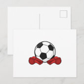 Scheidsrechter fluit & Voetbal Briefkaart (Voorkant / Achterkant)