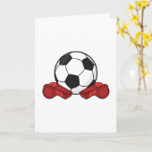 Scheidsrechter fluit & Voetbal Kaart (Gele Bloem)