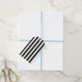 Scheidsrechter gestreept klassiek zwart & wit vert cadeaulabel (Met Touw)