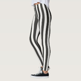 Scheidsrechter gestreepte klassieke zwart-wit vert leggings