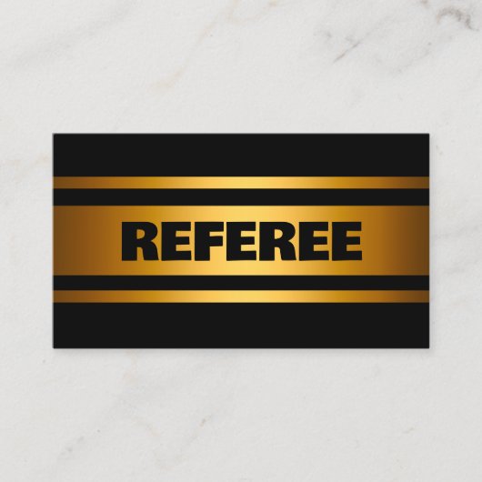 Scheidsrechter Golden Visitekaartje (Voorkant)