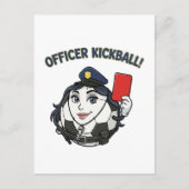 Scheidsrechter Kickball Voetbal Briefkaart (Voorkant)