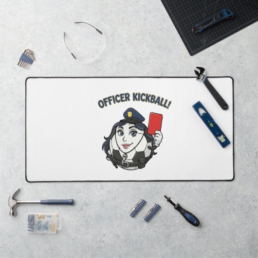 Scheidsrechter Kickball Voetbal Bureaumat (Werkstation)
