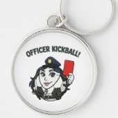 Scheidsrechter Kickball Voetbal Sleutelhanger (Voorkant)