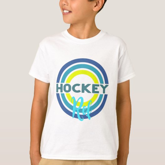 Scheidsrechter met moderne hockeycirkels t-shirt (Voorkant)