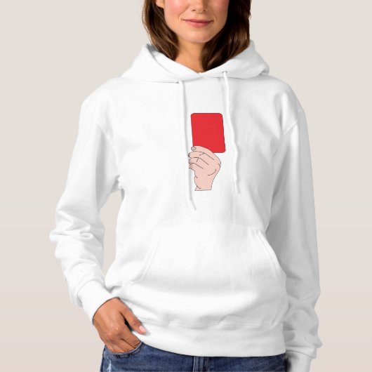 Scheidsrechter met rode Kaart damescapuchon Hoodie (Voorkant)