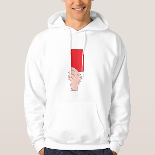 Scheidsrechter met rode Kaart Mannen hoodie (Voorkant)