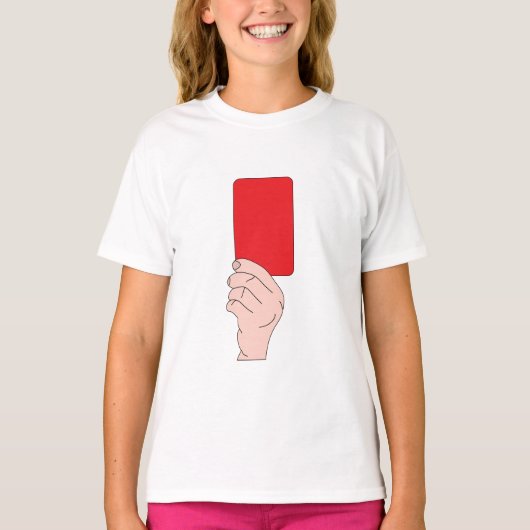 Scheidsrechter met rode Kaart meisjes T-shirt (Voorkant)