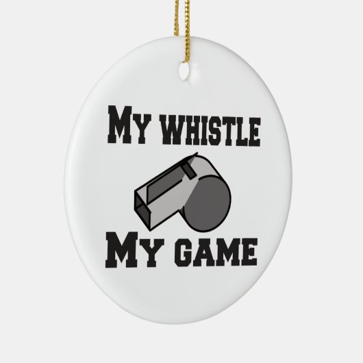 scheidsrechter mijn fluitje mijn spel keramisch ornament (Rechts)