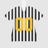 SCHEIDSRECHTER NAAM Sport Team Kleuren Strepen Ornament (achterkant)