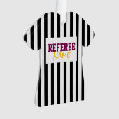 SCHEIDSRECHTER NAAM Sport Team Kleuren Strepen Ornament (voorkant)