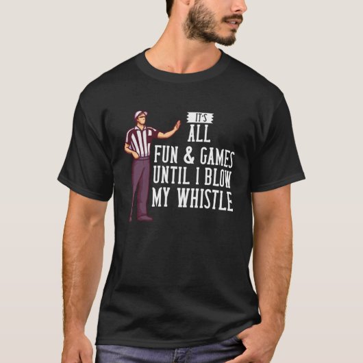 Scheidsrechter Ref Whistle Vrouwen Kinder Voetbal T-shirt (Voorkant)