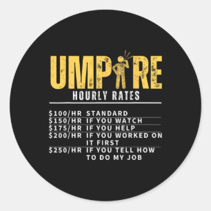 Scheidsrechter Uur Tarieven Grappige Scheidsrechte Ronde Sticker